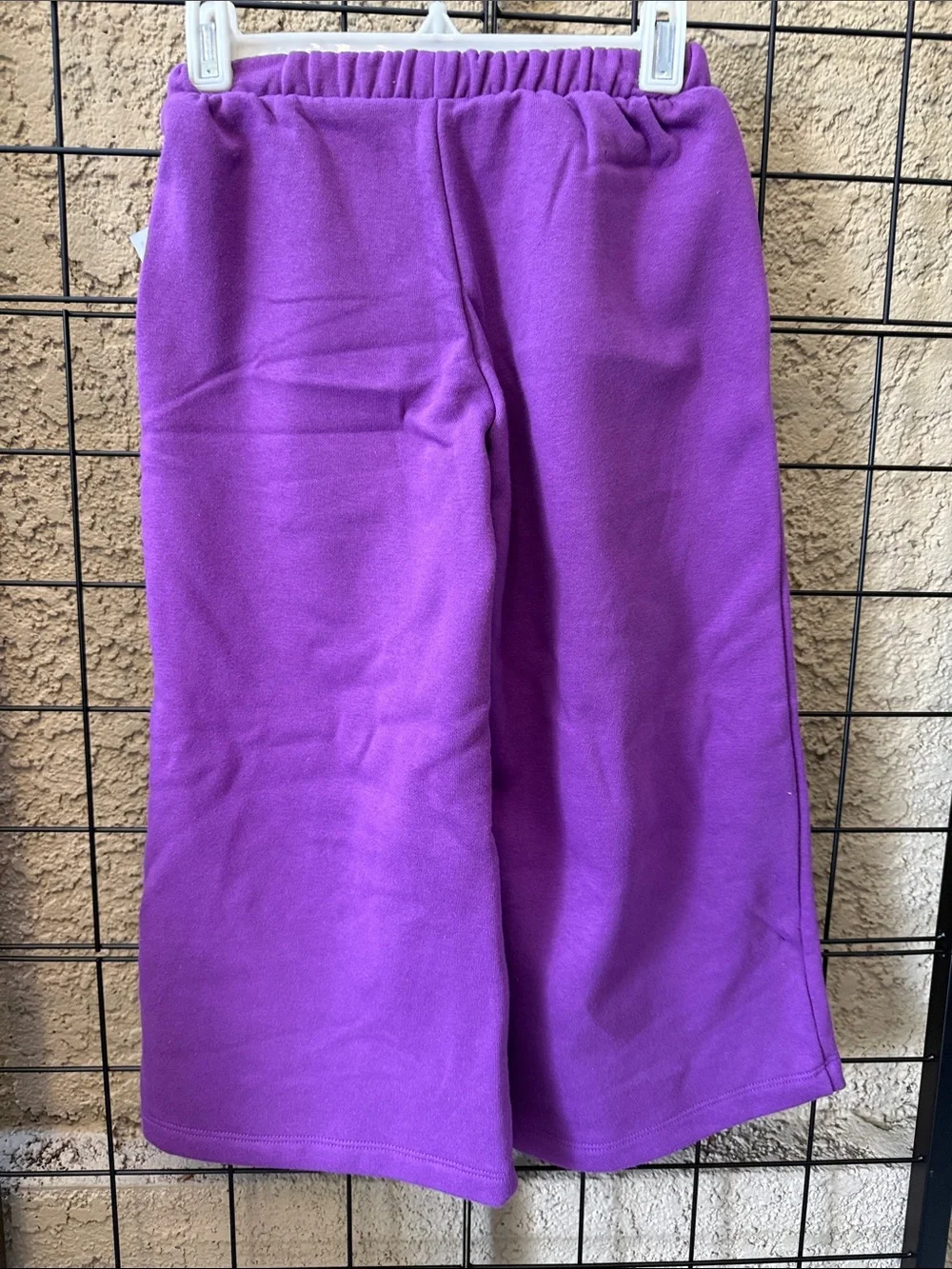 New Gap Kids Wide-Leg Purple Fleece Bottoms